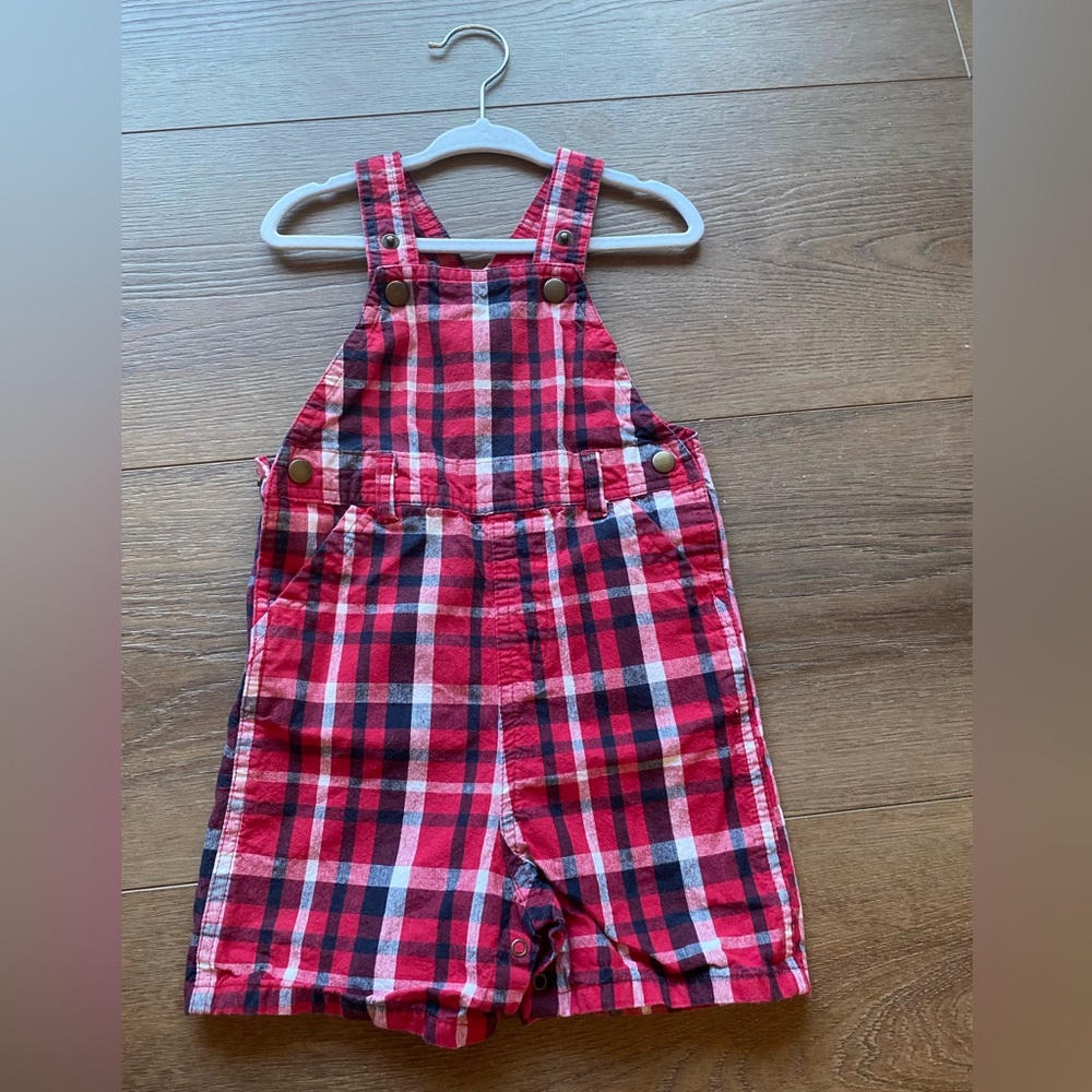 Red, White and Black Shortalls Gymboree 12-18 months